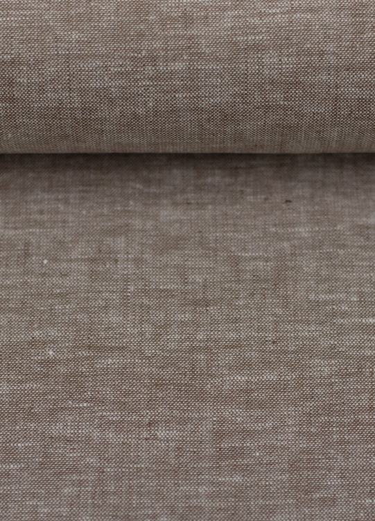 Baumwoll Leinen Stoff - Paul - leicht und luftig - schlamm melliert