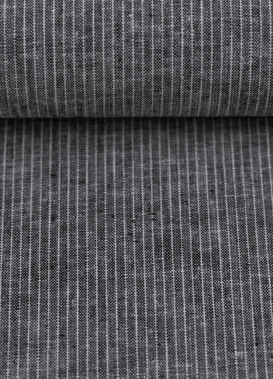 Baumwoll Leinen Stoff - Paul - leicht und luftig - Nadelstreifen - smaragd