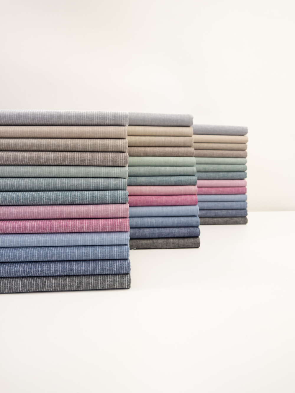 Preview: Baumwoll Leinen Stoff - Paul - leicht und luftig - Fischgrät - altrosa