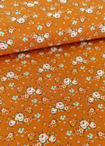 Preview: Tilda - Baumwolle - Creating Memories - Rosen - orange