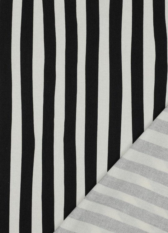Canvas - Streifen - schwarz - weiss - Taschenstoff - Kissenstoff