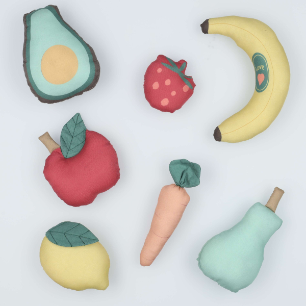 Preview: Panel - Marktstand - Obst - Gemüse - DIY - Baumwolle - Popeline