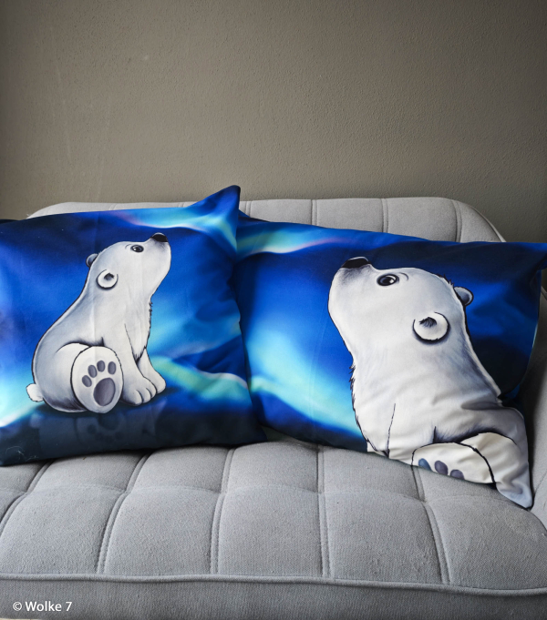 Preview: Kissen - Panel - on the rocks - Eisbär  - Thorsten Berger - Pillows