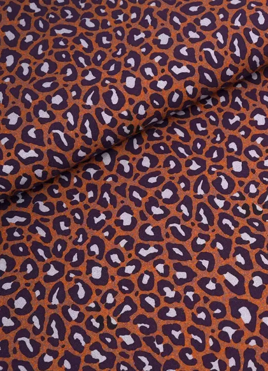 Bio Jersey - Leo braun - Design Susalabim - Breite 165 cm