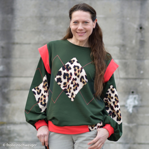 Preview: Panel - French Terry - Geoluxe Argyle @Kibadoo - grün