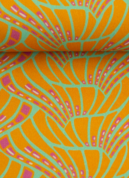 Viskose- Webware - Vienna Coral  - by Bienvenido Colorido - gelb