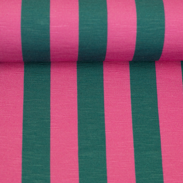 Viskose Jersey - Happy Stripes - by Cherry Picking - pink - eucalyptus