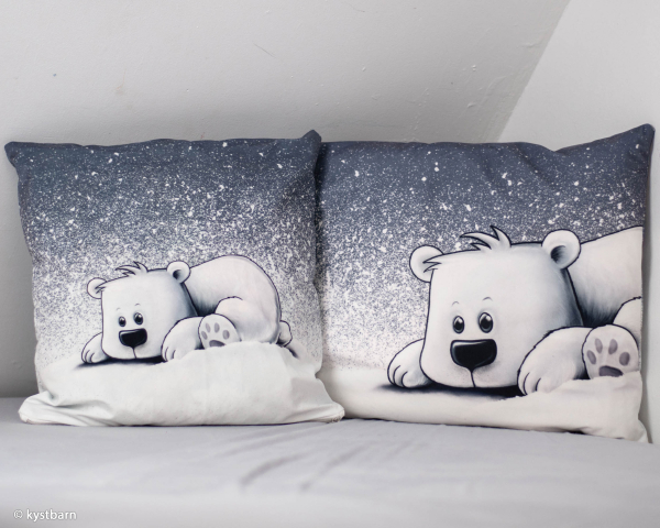 Preview: Kissen - Panel - on the rocks - Eisbär  - Thorsten Berger - Pillows - Schnee