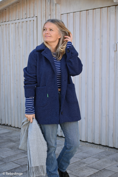 Preview: Merino Fleece - warm & weich - blau