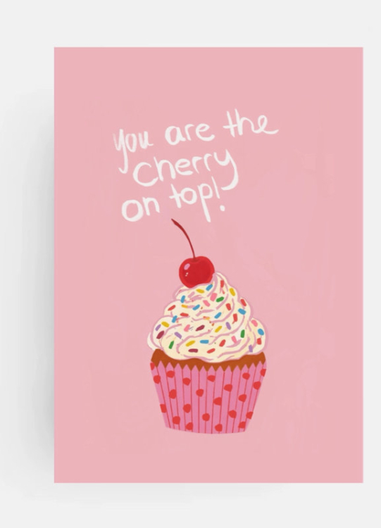 Postkarte - cherry on top