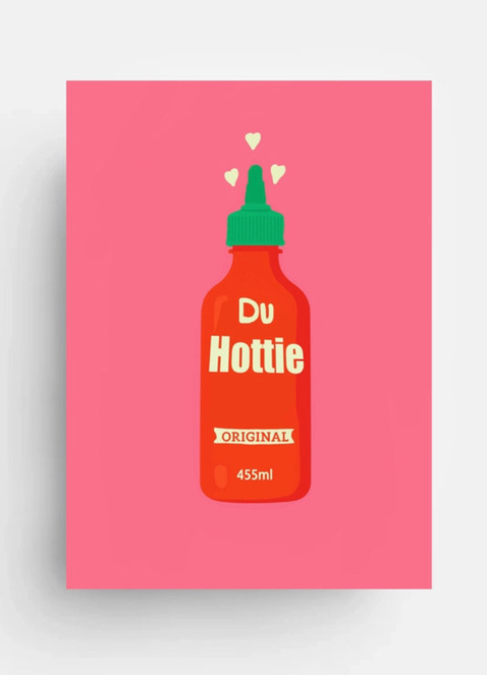 Postkarte - du hottie