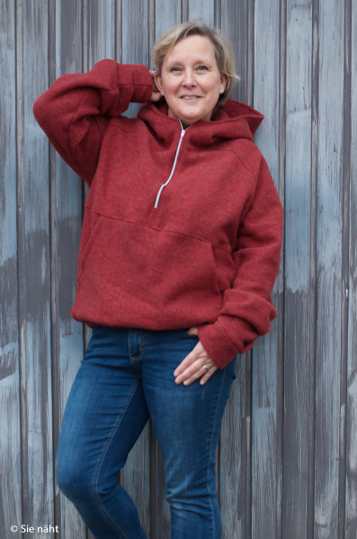 Preview: Merino Fleece - warm & weich - rot