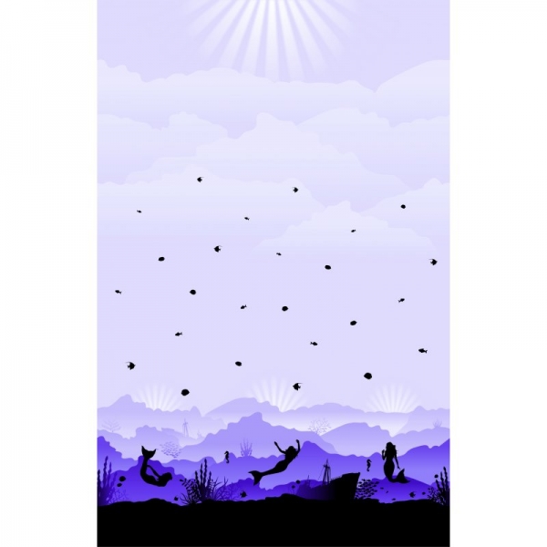 Preview: Panel - Jersey - Wild Shadows - lila