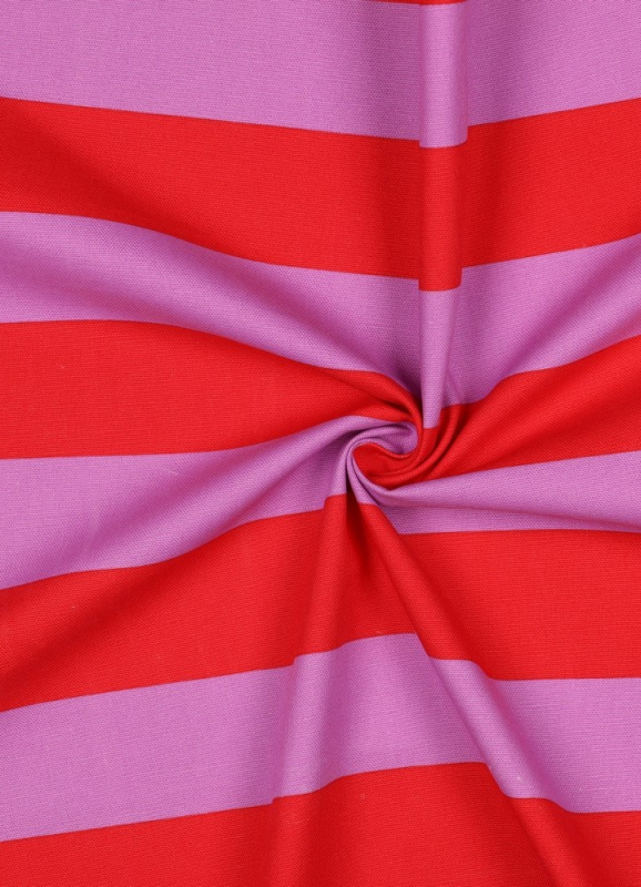 Canvas - Blockstreifen - rosa - rot - Taschenstoff - Kissenstoff