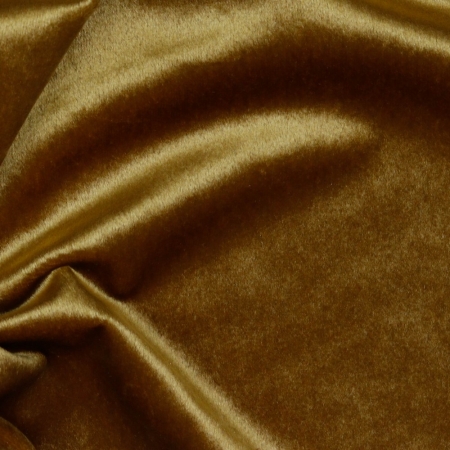Dekostoff - Samtstoff - Uni - ocker-gold