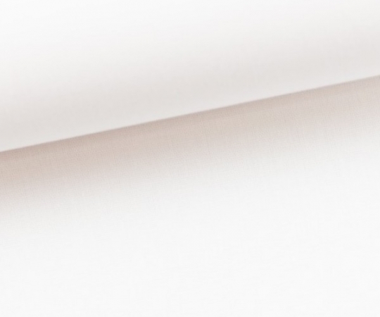 Heide - Baumwollstoff - Uni - weiss