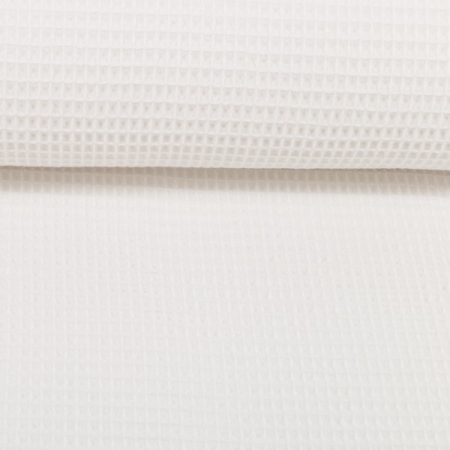 Waffelpiquè - Baumwolle - weiss