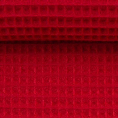 Waffelpiquè - Baumwolle - rot - 338