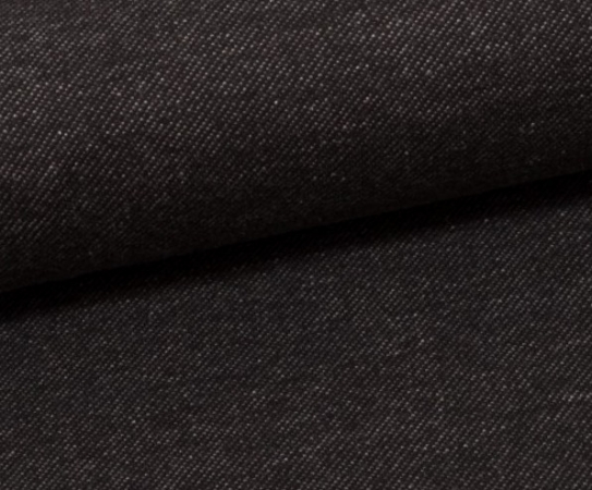 Jersey in Jeansoptik - schwarz