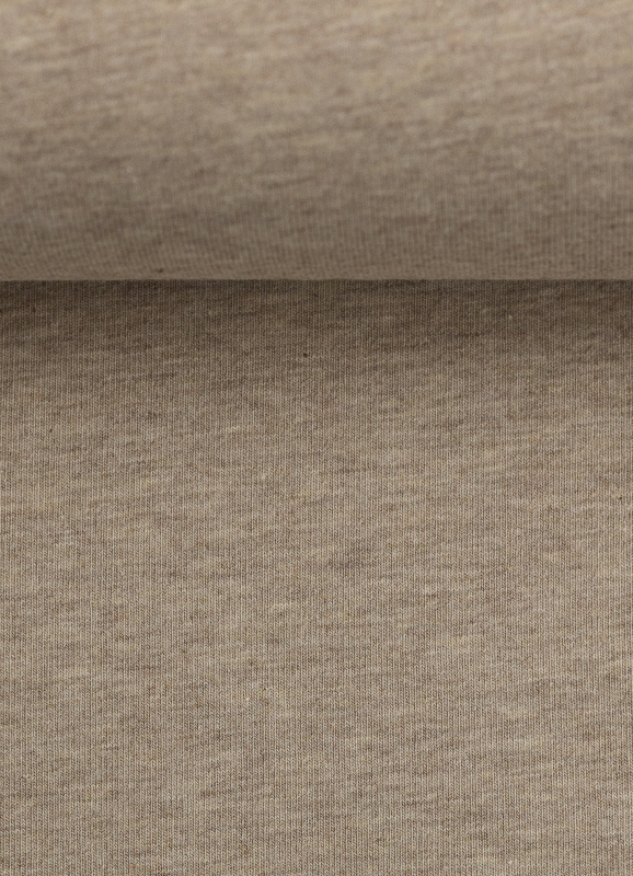 Sweat angerauht - Uni - Eike - melliert - beige - Wintersweat