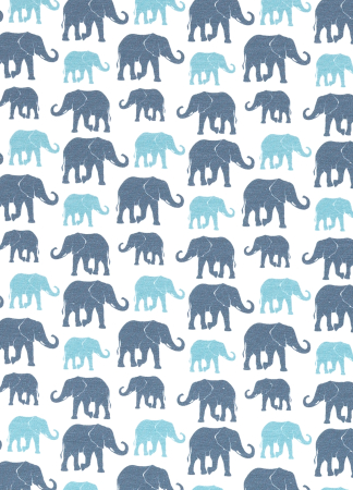 Jersey - Elefanten - blau