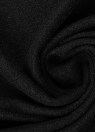 gekochte Wolle - Wollstoff - schwarz