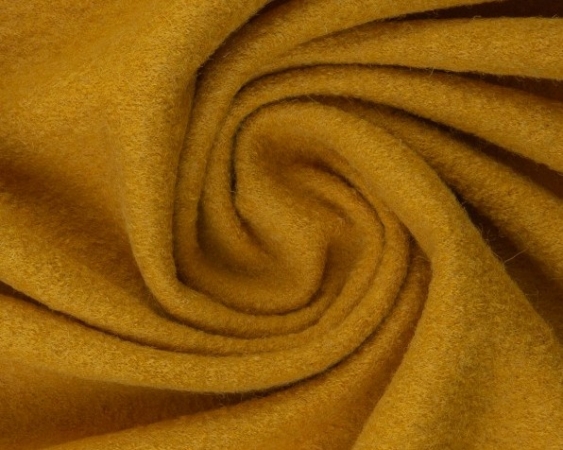 gekochte Wolle - Wollstoff - senf - Naomi - 313
