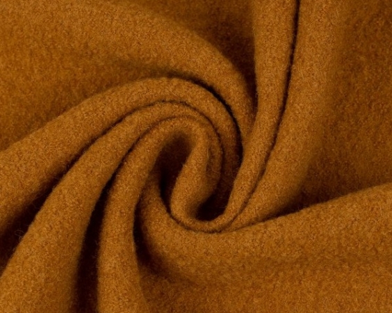 gekochte Wolle - Wollstoff - ocker - 315