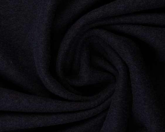 gekochte Wolle - Wollstoff - dunkelblau