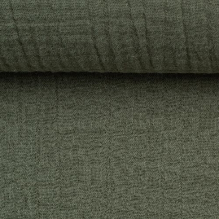 Musselin - Uni  - Double Gauze - khaki
