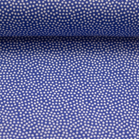 Baumwollstoff - Dotty - royal - weiß
