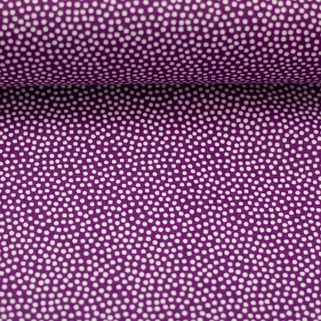 Baumwollstoff - Dotty - lila- weiß