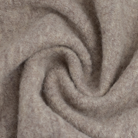 gekochte Wolle - Wollstoff - Walk - Naomi - beige melliert - 1170