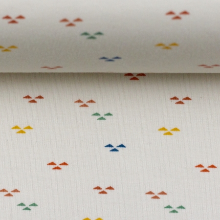 Interlock Jersey - Bueno - Dreiecke - natur