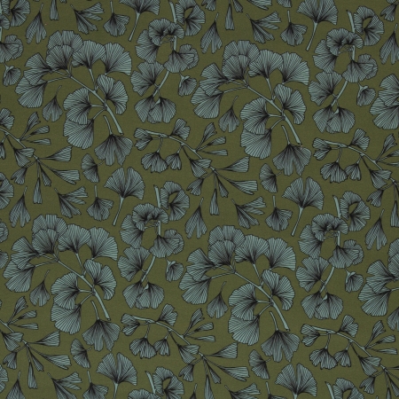 Viskose- Webware - Ginko - khaki - mint