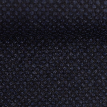 Tweed - Matteo - Dots - Wollstoff - blau