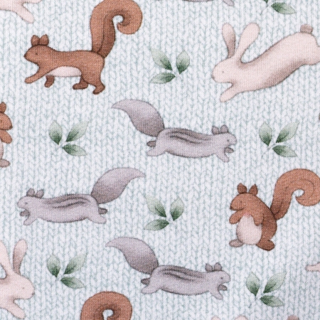 Sweat - Baby Woods - Eichhörnchen & Hasen - Strickoptik