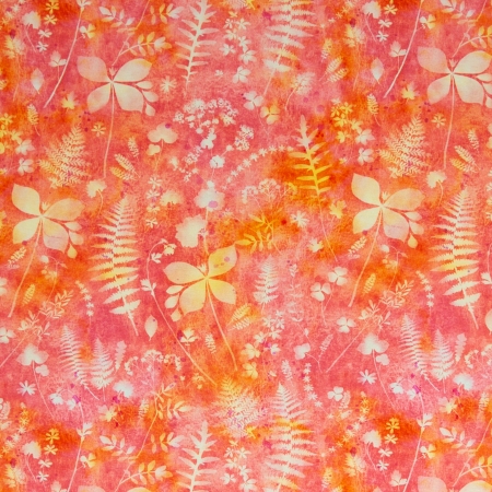 Jersey - Lena - bunte Blumen - gelb - orange - rot