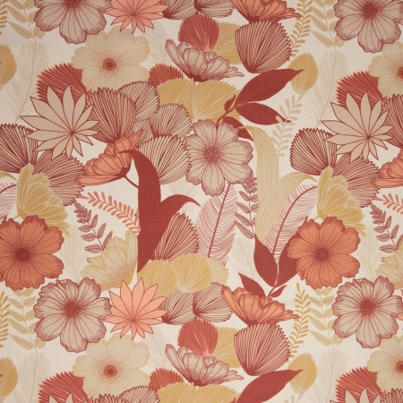 Canvas - Christina - Blumen - gelb - bordeaux