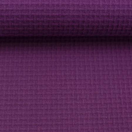 strukturierte - Baumwolle - Neapel - aubergine