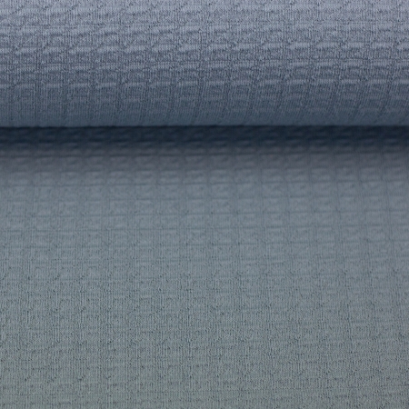 Jacquard Jersey - Pelermo - Struktur - rauchblau