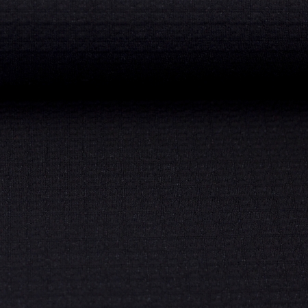 Jacquard Jersey - Pelermo - Struktur - schwarz