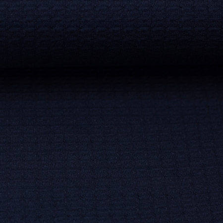 Jacquard Jersey - Pelermo - Struktur - dunkelblau