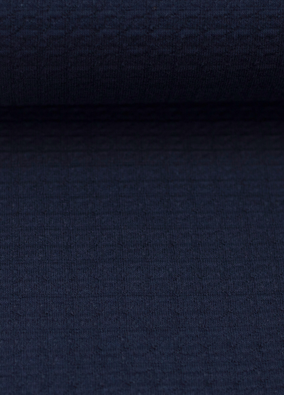 Jacquard Jersey - Pelermo - Struktur - dunkelblau