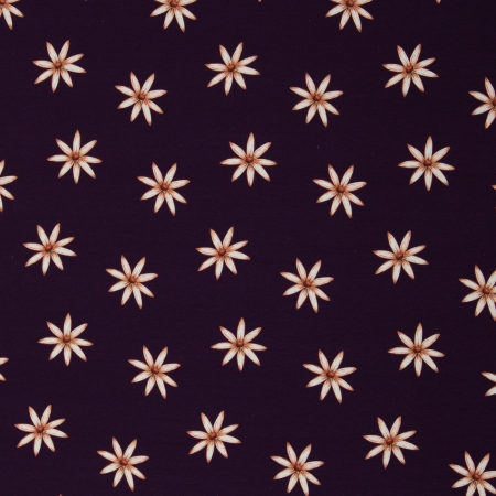 Sommersweat - Meadows - Blumen - aubergine