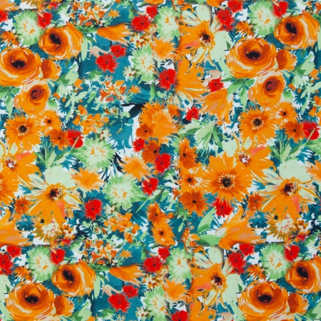 Jersey - Blumen  - Baumwoll - Modal