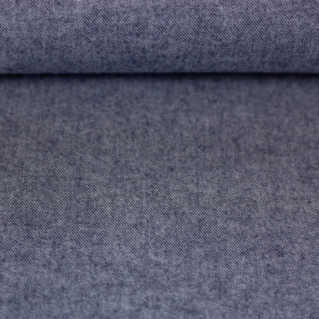 Flanell - Hudson - jeansblau melliert