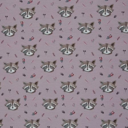 Sommersweat - Forest Friends - Christiane Zielinski - Waschbären - rosa