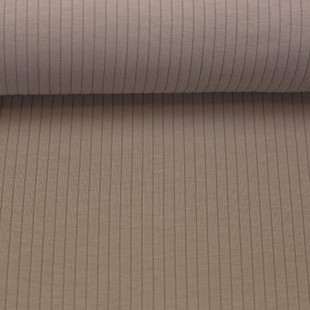 Rippjersey - breit - Uni - beige