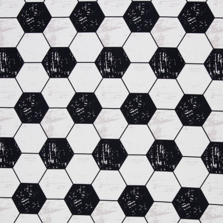 Baumwollstoff - Fußball Muster - gross - Tinholt